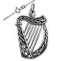 HOPLO Kettenanhänger Irische Harfe Schmuck Anhänger 925 Silber Klein Celtic Viking Kelten