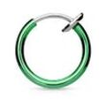 BUNGSA Fake-Ear-Plug-Set Fake Piercing Ring mit Springverschluss Silber aus Edelstahl Unisex (1 Paar (2 Stück)