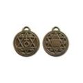 Adelia´s Amulett Anhänger Alte Symbole Talisman, Pentakel des Vaters - Für Kraft in schwierigen Situationen, braun