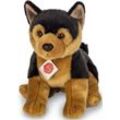 Teddy Hermann® Kuscheltier Schäferhund Welpe, sitzend, 30 cm, zum Teil aus recyceltem Material, braun