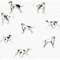 Joules Vliestapete Sketchy Dogs Crème, glatt, animal print, (1 St), animal print, weiß