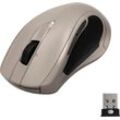 Hama Computermaus kabellos für Rechtshänder, 7 Tasten Laserfunkmaus Maus (Funk, PC Office Maus, programmierbare Browser Tasten, DPI, USB Empfänger), beige|schwarz