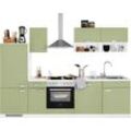 wiho Küchen Küchenzeile Husum, mit E-Geräten, Breite 280 cm, grün|weiß