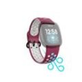 Hama Smartwatch-Armband Ersatzarmband für Fitbit Versa 3/4/Sense (2), Silikon, 22 cm/21 cm, grau