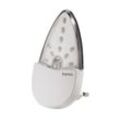 Hama LED Nachtlicht Nachtlampe Steckdose für Baby, Kinder, Schlafzimmer, Bernstein, Nachtlichtfunktion, LED fest integriert, bernsteinfarben, weiß
