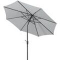 Schneider Schirme Marktschirm Harlem, Durchmesser 270 cm, silbergrau, rund, ohne Schirmständer, grau|silberfarben