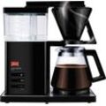 Melitta Filterkaffeemaschine Aroma Signature Deluxe "Black" 100703, 1,2l Kaffeekanne, Papierfilter 1x4, schwarz