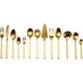 Guido Maria Kretschmer Home&Living Besteck-Set Golden Look (68-tlg), 12 Personen, Edelstahl 18/10, Tafelbesteck, Präsentschachtel, PVD gold mattiert, goldfarben