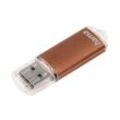 Hama USB-Stick "Laeta", USB 2.0, 16 GB, 10MB/s, Grau USB-Stick (Lesegeschwindigkeit 10 MB/s), braun