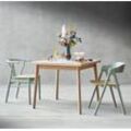 Hammel Furniture Esstisch Basic Single, schnell innenliegende Einlegeplatten ausziehbar, 90(164)x90 cm, Melamin / Massivholz, stabiler dänische Design Tisch, weiß