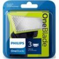 Philips Ersatzscherteil OneBlade QP230/50, Set, 3 St., passt auf alle OneBlade Handstücke, silberfarben