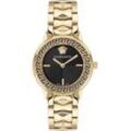 Versace Quarzuhr V-TRIBUTE, VE2P00622, Armbanduhr, Damenuhr, Saphirglas, Swiss Made, analog, goldfarben