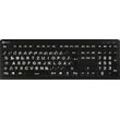 Logickeyboard XL-Print Astra 2 White on Black DE (PC) Tastatur, schwarz
