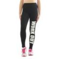 YESET Leggings Leggings Druck WORK OUT Lang Sport Fitness Druckschrift