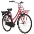 E-Citybike Damen Carry on 28'' E-Bike rot 250 Watt Li-Ion 36V/13 Ah 3 Gänge