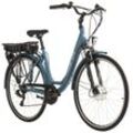 E-Citybike Damen Lido 28'' E-Bike blau 250 Watt Li-Ion 36V/13 Ah 7 Gänge