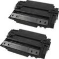 2 Recycling Toner ersetzt HP Q7551XD 51X schwarz