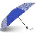 TOM TAILOR Unisex Extra Kleiner Regenschirm, blau, Logo Print, Gr. ONESIZE