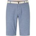 TOM TAILOR Herren Chino Bermuda Shorts, blau, Muster, Gr. 30