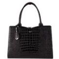 SOCHA Crocodile Business-Handtasche 44 cm - Schwarz