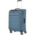 travelite Reisekoffer Skaii Trolley 67 cm erweiterbar 4 Rollen 62 l - Blau