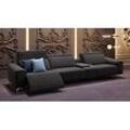 Designer Couch Stoff 3-Sitzer Kinosofa BELLA Loungesofa - Schwarz
