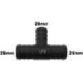 WamSter® T Schlauchverbinder Pipe Connector reduziert 25mm 25mm 20mm Durchmesser