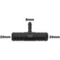 WamSter® T Schlauchverbinder Pipe Connector reduziert 20mm 20mm 8mm Durchmesser