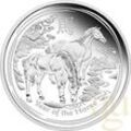 1/2 Unze Silbermünze Australien Lunar II Pferd 2014 proof