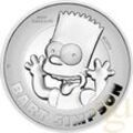 2 Unzen Silbermünze Tuvalu The Simpsons - Bart Simpson 2022 - polierte Platte...
