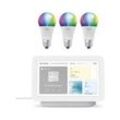 Google Nest Hub (2. Generation) + Ledvance SMART+ WiFi Classic A60 RGBW E27 3er-Set