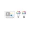 Google Nest Hub (2. Generation) + Hombli Smart Bulb E27 Color 2er-Pack
