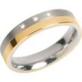BOCCIA® Damen Ring, Titan mit 3 Diamanten, zus. ca. 0,015 Karat, bicolor, 55