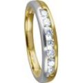 MONCARA Damen Ring, 585er Gelbgold mit 7 Diamanten, zus. ca. 0,35 Karat, gold, 60