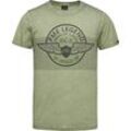 PME LEGEND T-Shirt, Waschung, Print, für Herren, grün, M