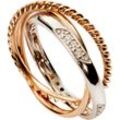 VANDENBERG Damen Ring, 375er Gelb-/Weißgold mit 12 Diamanten, zus. ca. 0,15 Karat, gold, 60