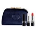 Rouge Dior - Lippenstift Lippenbalsam Und Couture Pouch, Lippen Make-up, lippenstifte, Stift, rot (ROT/ WEIẞ), Deckkraft: Mittel bis Hoch,