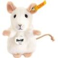 Steiff Kuscheltier "Pilla Maus", aufwartend, 10 cm, weiß