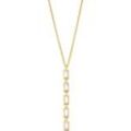 s.Oliver Damen Y-Collier, 925er Silber, gold