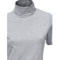 Damen Rollkragen-Shirt in grau-melange ,Größe 50, Witt Weiden, 65% Baumwolle, 30% Polyester, 5% Elasthan