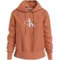 Calvin Klein Jeans Kapuzensweatshirt ARCHIVAL MONOLOGO HOODIE mit Großem Logodruck, orange