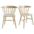 Stühle im Gitter-Design Eichenholz-Finish (2er-Set) DARIA