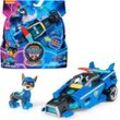 Spin Master Spielzeug-Auto Paw Patrol - Movie II - Basic Themed Vehicles Chase, Polizeiauto mit Welpenfigur, Licht- und Soundeffekt, blau