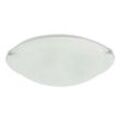 Inspired Deco - Chester - Flush Ceiling 400mm Round, 3 Light E27, poliertes Chrom mit gefrostetem Alabasterglas
