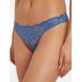 Calvin Klein Underwear T-String THONG mit Spitzeneinsatz, blau