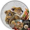 1 Unze Silbermünze Australien Koala 2023 coloriert - Coincard