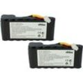 2x Akku kompatibel mit Husqvarna Automower 320, 330X, 420, 430, 430X, 440, 450X, 520 Rasenroboter Rasenmäher - (Li-Ion, 6800mAh, 18V) - 2 Stück - Vhbw