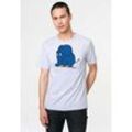 LOGOSHIRT T-Shirt Sendung mit der Maus - Elefant mit coolem Print, grau