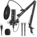 Maono Streaming-Mikrofon, Mikrofon kondensatormikrofon popfilter mikrophon aufnahme twitch