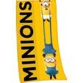 Minions Badetuch Minions 2, Velours (1-St), hochfarbig bedruckt, gelb
